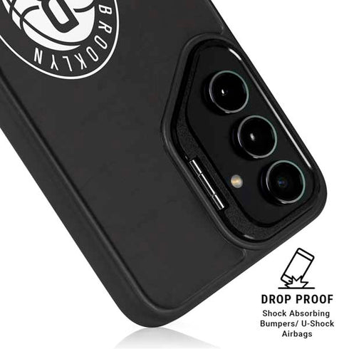 NBA Brooklyn Nets Distressed Galaxy S25 Kickstand Case